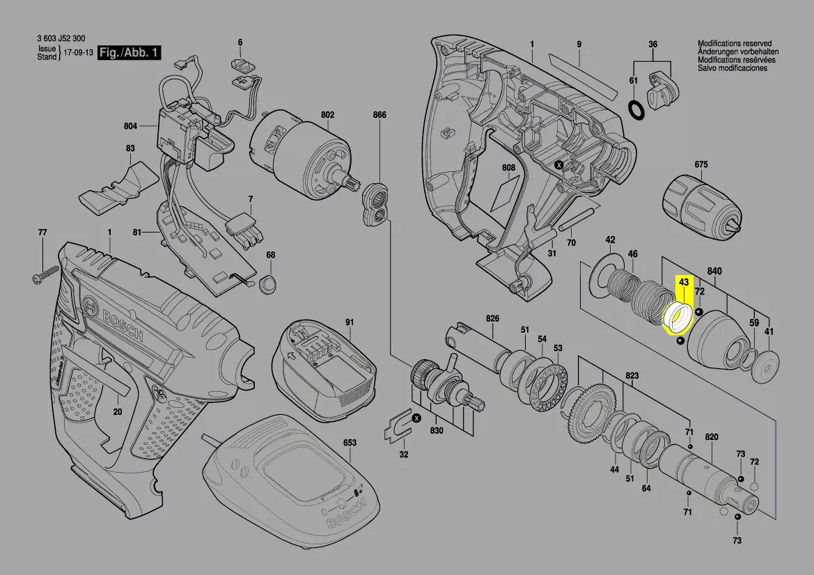 Bague support porte-outil réf. 1 610 102 074 Bosch
